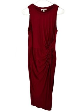 Nine Britton Stitch Fix Burgundy Ruched Twist Midi Dress S